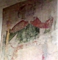 Saint Christopher wall painting in Burwell church